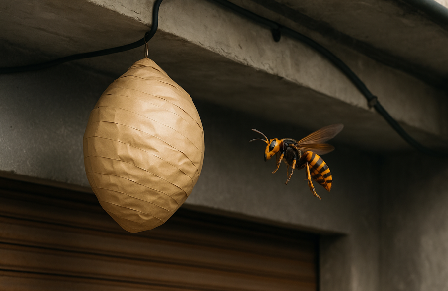 蜂の巣のダミーの設置方法